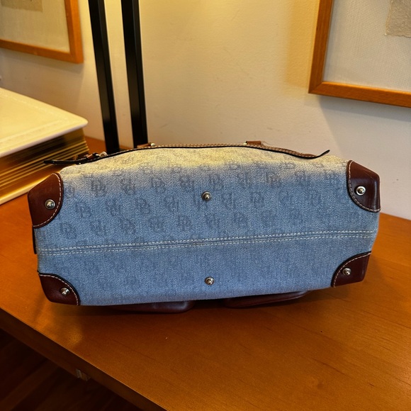 Dooney & Bourke Denim & Leather Satchel. EUC. - Picture 6 of 8